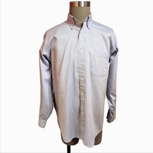 Van Heusen Oxford Button Down Shirt Blue 17 1/2 34 35